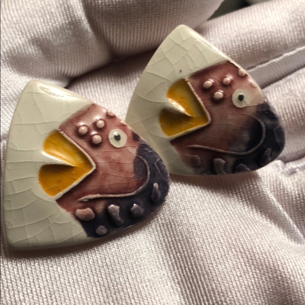 Jewelry earrings summer fish shape handmade delic
